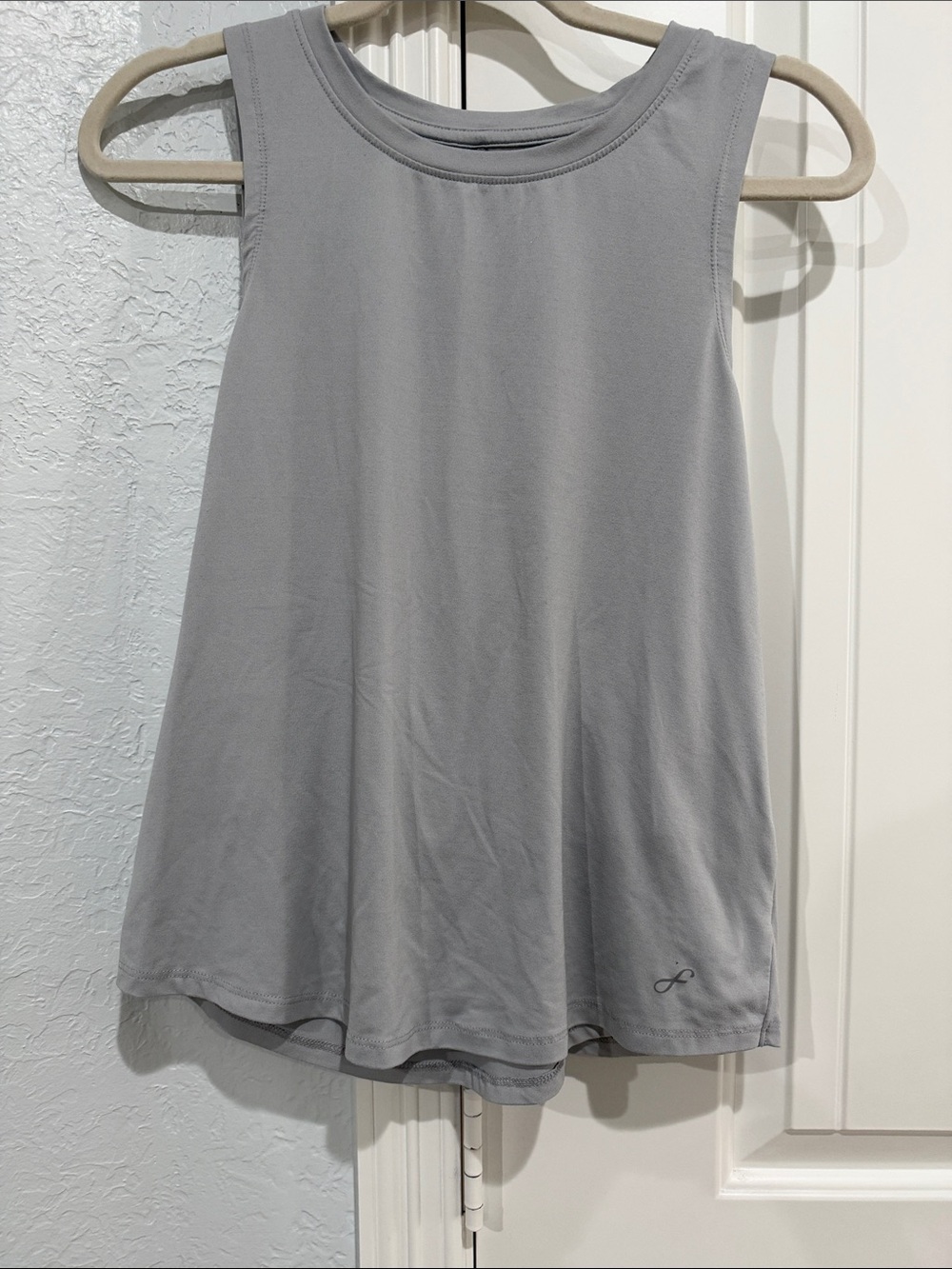 Women's Light Gray Sleeveless Swing Tank Top